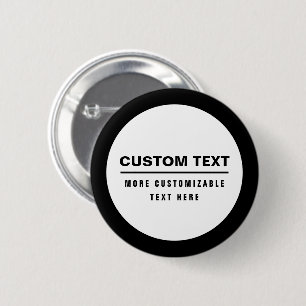 Bold Simple Customisable Text Template  6 Cm Round Badge