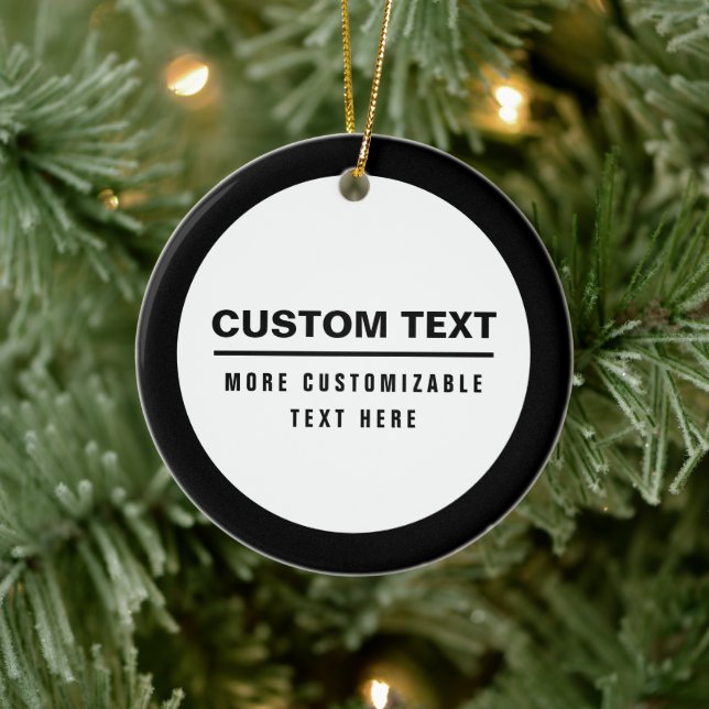 Bold Simple Customisable Text Template  Ceramic Tree Decoration (Tree)