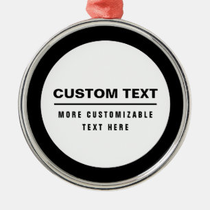 Bold Simple Customisable Text Template  Metal Tree Decoration
