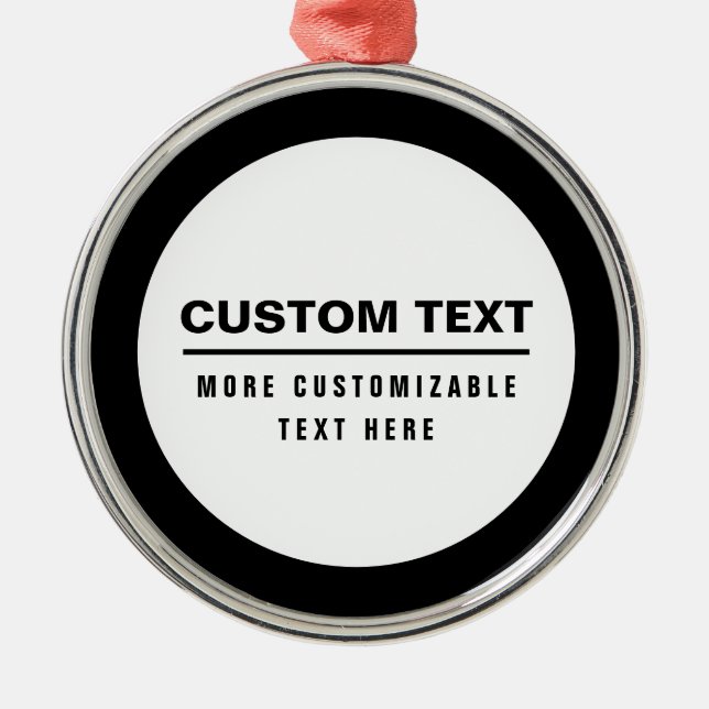 Bold Simple Customisable Text Template  Metal Tree Decoration (Front)