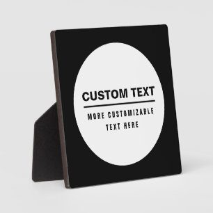 Bold Simple Customisable Text Template  Plaque