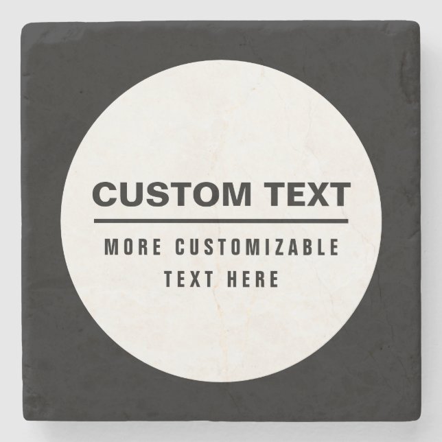 Bold Simple Customisable Text Template  Stone Coaster (Front)