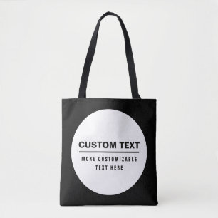Bold Simple Customisable Text Template  Tote Bag