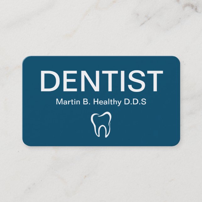 Bold Simple Dentist Business Cards (Front)