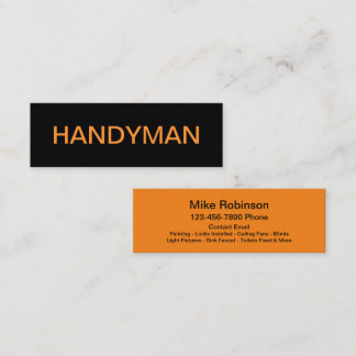 Bold Simple Handyman Business Calling Cards
