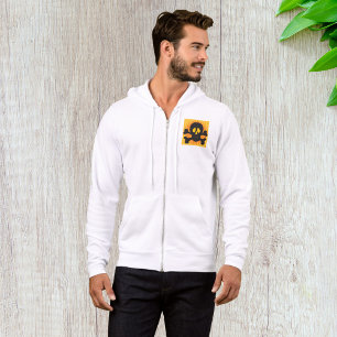 Bold Skull and Crossbones with Orange Burst Hoodie