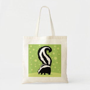 Bold Skunk Illustration With Green Dots bag