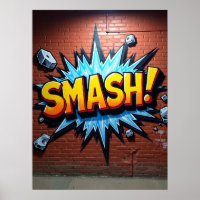 Bold SMASH! Comic Book Style Art