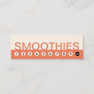 bold SMOOTHIES customer loyalty Card