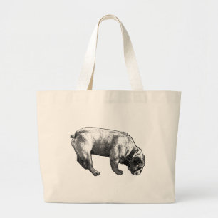Bold Sniff, Patterned Track Large Tote Bag