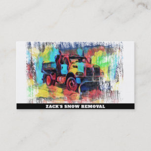 *~* Bold Snow Removal Plough PatrioticTruck AP74 Business Card