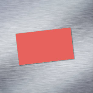 Bold Solid Red Background Magnetic Business Card