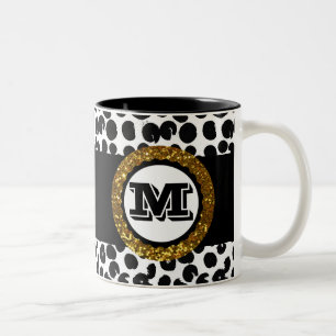 Bold & Sophisticated Wild Life Gold Black & White Two-Tone Coffee Mug
