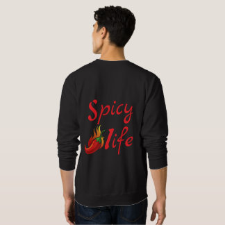 Bold Spicy Life Chili Flame Design Sweatshirt