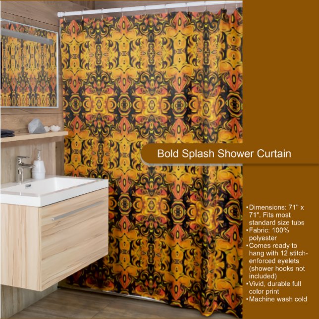 Bold Splash Shower Curtain (Creator Uploaded)