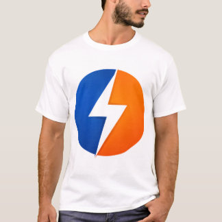 Bold Split Lightning Bolt Circle Logo Shirt – Blue