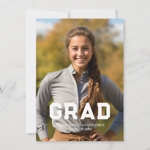 Bold Sport Athlete Photo Grad Announcement