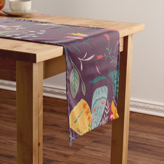 Bold Spring Flowers Garden Table Runner (In Situ)