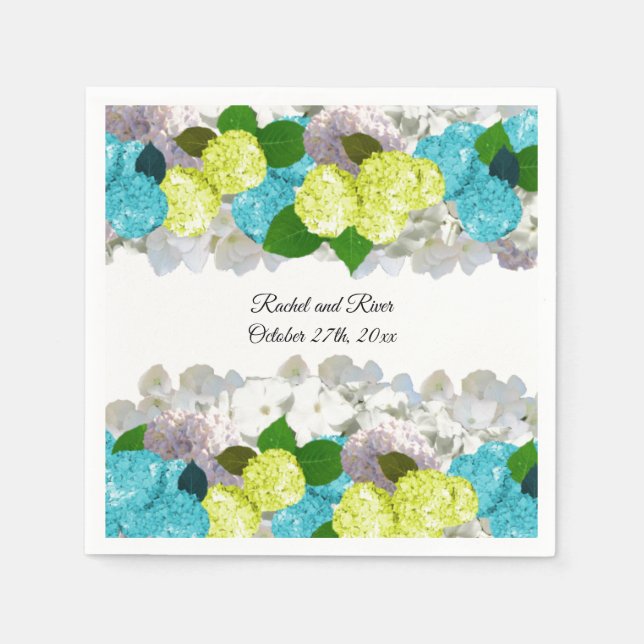 Bold Spring Mixed Floral Paper Napkins (Front)