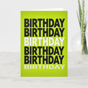 Bold Stacked Birthday Card