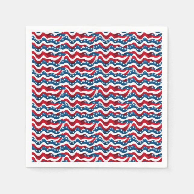 Bold Stars & Stripes Celebration Napkin (Front)