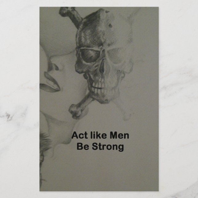 Bold Statement: Act Like Men, Be Strong Stationery (Front)