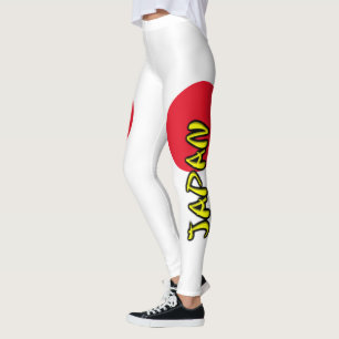 Bold Statement Japanese Flag Leggings