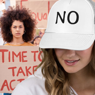 Bold Statement 'No' Minimalist Trucker Hat