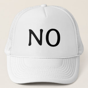 Bold Statement 'No' Minimalist Trucker Hat