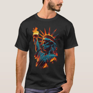 Bold Statue of Liberty Art - Modern Graphic T-Shirt