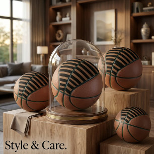 Bold Stripe Fullsize Basketball for Indoor Play