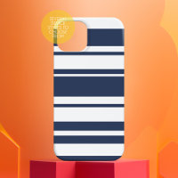 Bold Stripe Pattern - white and nautical navy
