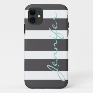 Bold Striped iPhone 5 Barely There Case   Charcoal