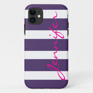 Bold Striped iPhone 5 Barely There Case | plum