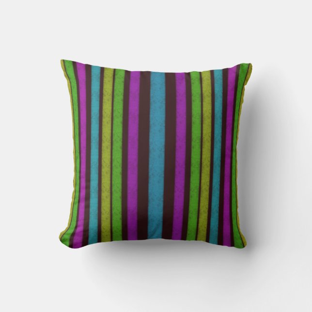 Bold Striped Throw Pillow (Front)