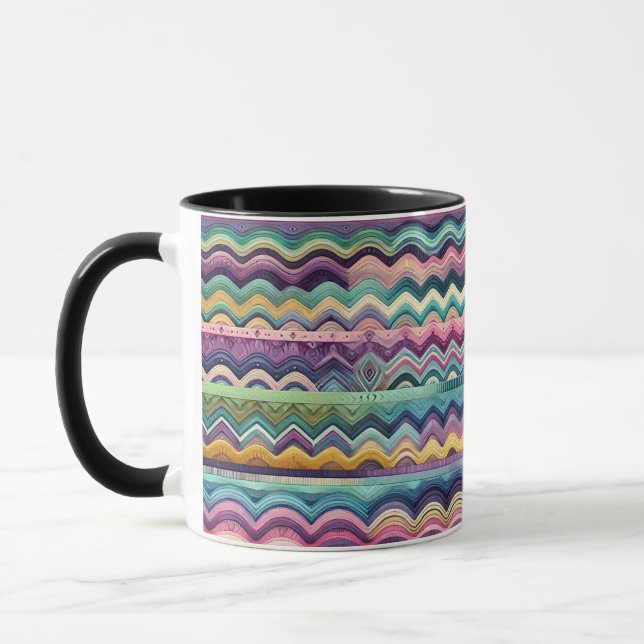Bold Stripes Coffee Mug ,Elegant Coffee Mug (Left)