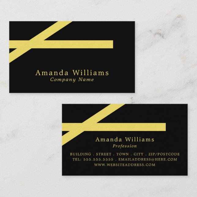 Bold Stripes, Minimalist Business Card (Front/Back)