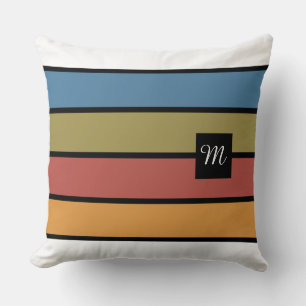 Bold Stripes Monogram Cushion