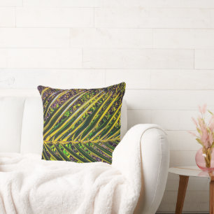 Bold Stripes of Palm Throw Pillow