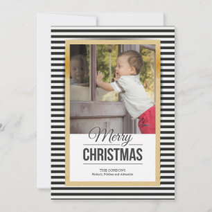 Bold Stripes Photo Holiday Card