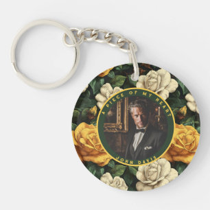 Bold-styled Gifts For Men Floral Gardenias Key Ring