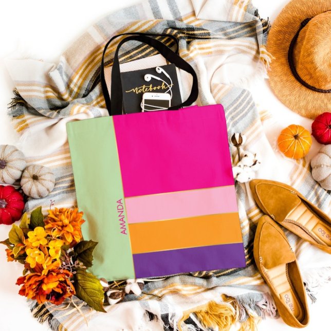 Bold Stylish Chic Colourful Pattern theme  Tote Bag (Creator Uploaded)