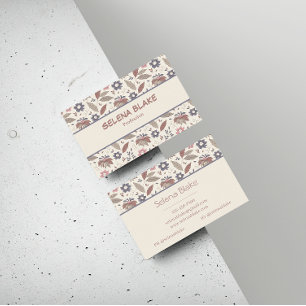 Bold & Stylish   Modern Chic Elegant Floral Business Card