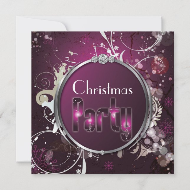 Bold Stylish & Modern Christmas Party Invitation (Front)