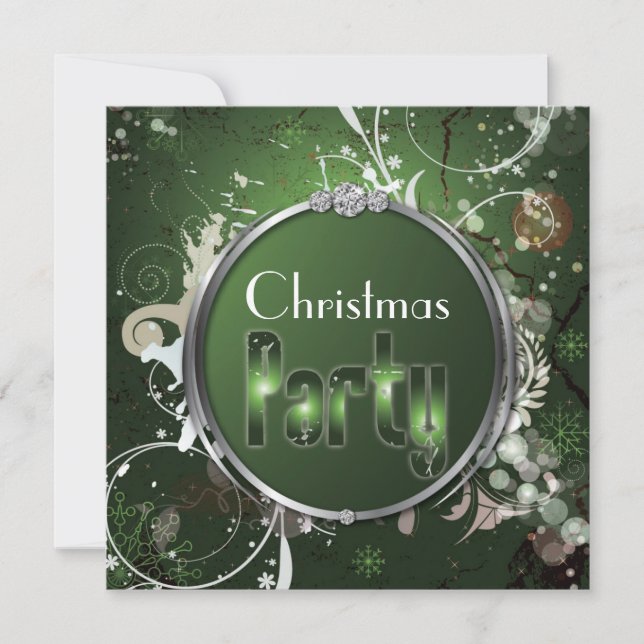 Bold Stylish & Modern Christmas Party Invitation (Front)