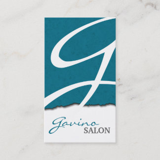 Bold Stylish & Modern Monogram Salon Business Card