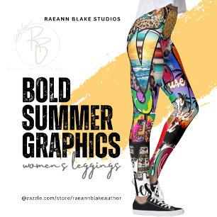 Bold Summer Graphics Womens Leggings