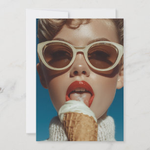 Bold Summer Ice Cream Style Invitation