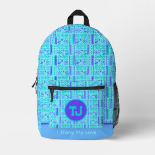 Bold Summer Monogrammed School Backpack