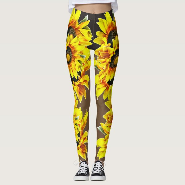 Bold Sunflower Leggings (Front)